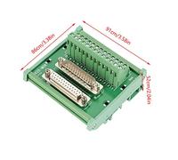 ZJchao DB25 DB25 Maleur de Borne D'en-tête Mâle du Connecteur à Bornes à Vis de Rail DIN Module D'interface de Montage de Rail DIN avec Support de PCB de Haute qualité pour PLC et