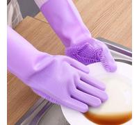 ZJchao de Vaisselle en Silicone Polyvalents Résistants à la Chaleur avec des Dents Haute densité, Conception Améliorée à Cinq Doigts pour Le Bain des Chiens, des Chats, Le (Purple)