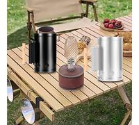 ZJchao Démarreur de Charbon de Bois, Cheminée de Charbon de Bois Starter Résistant à la Chaleur en Acier Inoxydable Rapid Fireur Can Chimney Chimney Starter BBQ Accessoires OUTROVE (Black)