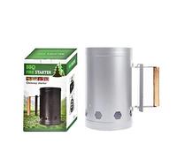 ZJchao Démarreur de Charbon de Bois, Cheminée de Charbon de Bois Starter Résistant à la Chaleur en Acier Inoxydable Rapid Fireur Can Chimney Chimney Starter BBQ Accessoires OUTROVE (White)