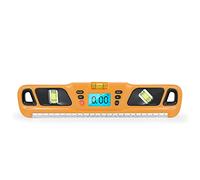 ZJchao Détecteur D'angle Numérique HW-200, 3 Modes, 2 Flacons, 90 et 0 Degrés, Rétroéclairage LTD, Affichage inversé, Arrêt Automatique, 4 Aimants pour L'ingénierie de la Construc (YELLOW)