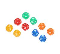ZJchao Dice DE Dices POLYÉDRIQUES 12 SICE POLYÉDRIQUE COLORÉ 40PCS 5 Couleurs Transparent DADOS pour Les Jeux DE société et l'enseignement des Mathématiques