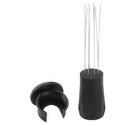 ZJchao Distributeur d'aiguilles à Expresso, Fouet à Expresso Antiadhésif en Alliage d'aluminium Noir en Acier Inoxydable, Doseur à café pour la Préparation du café