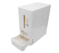ZJchao Distributeur de Riz, Récipient à Grains avec Bouton-pression, Fenêtre Transparente et Bague d'étanchéité pour le Garde-manger de Cuisine, Stockage des Aliments Secs (L)