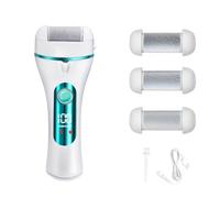 ZJchao Électricité Foot Grinder Talons Fissurés Callus Remover Dead Skin Callus Remover USB Rechargeable Pédicure Tool avec 3 Têtes de Broyeur pour Usage Domestique (GREEN)