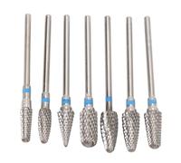 ZJchao Ensemble de 7 Forets à Ongles en Carbure de Tungstène, Tête de Meulage Professionnelle pour Manucure, Outil Portable pour Enlever le Vernis à Ongles, pour une Utilisation à