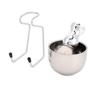 ZJchao Ensemble de Blaireaux de Rasage, Kit de Rasage 3 en 1 en Acier Inoxydable avec Brosse Douce et Dense à Séchage Rapide pour Hommes, Cadeau D'anniversaire pour la Fête des Pères, (SILVER)