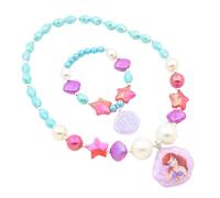 ZJchao Ensemble de Bracelets et Collier de Perles pour Filles, Bijoux Pendentif Coquillage étoile avec Fausses Perles, Cadeau D'anniversaire, Fête des Enfants, Noël (Collier Bracelet Ensemble)