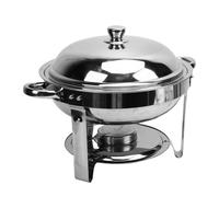 ZJchao Ensemble de Buffet de Réchauds, capacité de 6 L, Chauffe-plats Rond en Acier Inoxydable de qualité Supérieure avec Réchaud à Alcool Amovible pour les Fêtes de Restauration, les