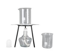 ZJchao Ensemble de Chauffage pour Expériences de Chimie, Trépied de Brûleur de Laboratoire avec 2 Béchers, 2 Tiges D'agitation, Bouteilles de Brûleur, 5 Mèches de Rechange, pour