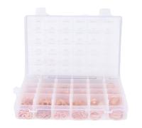 ZJchao Ensemble de Rondelles d'écrasement en Laiton de 568 Pièces, Kit d'assortiment de Joints de Bouchon de Vidange Métrique M5 M6 M8 M10 M12 M14 pour Applications Automobiles, Marines et Motos