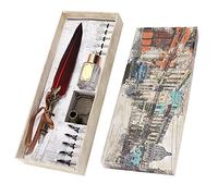 ZJchao Ensemble de Stylos à Plumes Rouges - Pack Calligraphie Artistique Vintage pour Étudiants, Enseignants et Amoureux de l'Art