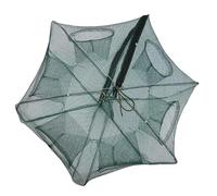 ZJchao épervier Petite Piège à Filet de Pêche Automatique avec 6 Ouvertures, Conception Pliable en Nylon pour Crabe, Homard, Vairon, écrevisse, équipement de Pêche 21,3 X 8,6 Pouces (Trous)