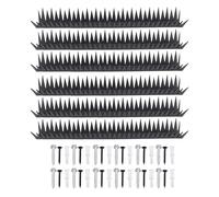 ZJchao Épines de Mur de Dissuasion Animal Anti-Grimper Les Pointes de Clôture en Métal 6 Pack Acier en Carbone Lourd avec 12 Vis 12 Tubes D'extension pour la sécurité Extérieure de la