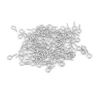 ZJchao Épingle à œil à Vis en Métal, Accessoire de Bijouterie pour Pendentifs en Perles Faits à la Main, avec 2 Couleurs or Argent, 100 Pièces (SILVER)