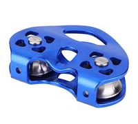 ZJchao Équipement d'escalade, Kit de Tyrolienne d'escalade à Double Poulie à Double Poulie Roche ' à Axe pour Grimper, Secourir, Transporter, Soulever (BLUE)