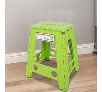 ZJchao Escabeau Pliant Compact Antidérapant, Siège Pliable Léger et Portable pour Adultes et sans Danger pour Une Utilisation à la Maison ou en Voyage (Point Blanc Vert Bonbon)