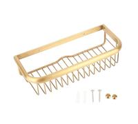 ZJchao Étagères de Douche, Organisateurs de Salle de Bain du Panier de Douche en Cuivre et Rangement avec Un Design Creux Qui Favorise la Ventilation pour Maximiser l'espace dans Votre