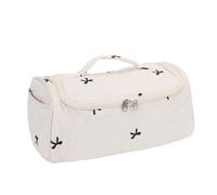ZJchao Étui de Voyage matelassé, Sac de Rangement Portable en Coton de Grande capacité avec Crochet Antidérapant Rotatif et 4 Fentes épaisses, pour Sèche-Linge Flexstyle et (Blanc Laiteux avec
