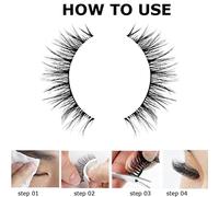 ZJchao Faux Cils Auto-adhésifs, Extension Longue, sans Colle, Application Facile pour un Maquillage Rapide, Noir (7/7/1 27.00)