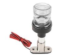 ZJchao Feu de Navigation LED étanche à 360 Degrés de 15,2 Cm, visibilité de 2 Milles Marins, Feu Arrière Tout Autour avec Base en Acier Inoxydable pour Yacht et Navires Marins (Blanc chaud)