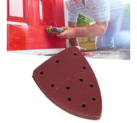 ZJchao Feuilles de Papier de Verre 140x140x100mm, 60 Pièces, 11 Trous, Papier Abrasif pour Ponceuse à Paume, pour le Travail du Bois et le Polissage (240 grains)