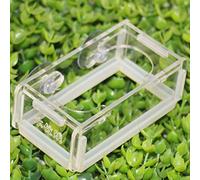 ZJchao Ficheur DE Poisson, Acrylic FIOS Fois Fois FILSE FEUILLEUR FAISER Affaire avec Aucune CHEFEUR DE PISC Automatique Betta Fishfish Fish Feeding Ficheur pour Aquarium Fish, 4.3x2.4x1,6 Pouces