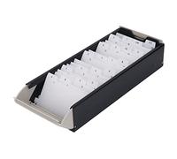 ZJchao Fichier de Cartes de Titulaire de Cartes Index, la Boîte de Stockage des Cartes de Visite Contient 800 Cartes A-Z Index Transparent Cover Extensible Space Construction en (Black)