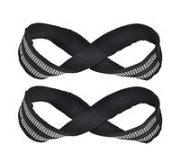 ZJchao Fr 8 Sangles d'haltérophilie Figure 8 Deadlift - Sangle de Poignet Deadlift pour Tractions, Dynamophilie et Entraînement à la Barre Horizontale, Paire (S)