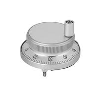 ZJchao Générateur d'impulsions de Volant électronique à 6 Fils 100PPR avec Encodeur à Bouton Manuel pour le Contrôle de la Fraiseuse CNC, Remplacement Compatible 5V 60mm (WHITE)