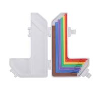 ZJchao Guides D'alignement pour Scrapbooking, 7 Code Couleur avec étui de Rangement pour Réalisation de Cartes DIY