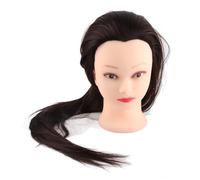 ZJchao HEAUCHE DE MANNEQUIN 24IN EN CHILON 30% CHEAUX REAL 70% Tête D'entraînement DE Cheveux Synthétique pour Couper le Style DE Tressage avec Porte-pinces Réglable