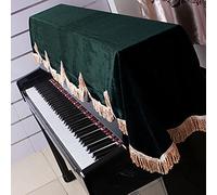 ZJchao Housse de Piano, 11,8 * 11,8 * 1 Po en Flanelle à moitié Recouverte de Poussière Housse de Protection pour Piano à Queue de Droit pour Droits 88 Touches (Vert foncé)