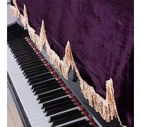 ZJchao Housse de Piano, 11,8 * 11,8 * 1 Po en Flanelle à moitié Recouverte de Poussière Housse de Protection pour Piano à Queue de Droit pour Droits 88 Touches (Purple)