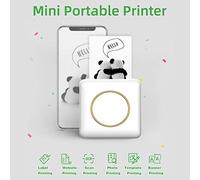 ZJchao Imprimante de Reçus, Mini avec 5 Stylos de Couleur + 5 Rouleaux de Notes Autocollantes + 6 Rouleaux de Papier Thermique + 3 Rouleaux de Papier coloré Imprimante de Reçus