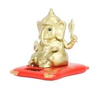 ZJchao Jouet Solaire à Tête à Pompon pour Voiture, Jouet Dansant en Forme D'éléphant avec Panneau Solaire intégré pour Décoration de Tableau de Bord de Voiture