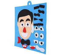 ZJchao Jouets d'expressions Faciales, Jouets de Puzzle d'expressions Faciales en Feutre de Coton 'Expressions Kit 'Autocollants en Tissu feutré pour Les Activités de Bricolage Parent-Enfant (Mâle)