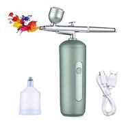 ZJchao Kit d'aérographe, Kit de Brosse à Air avec Compresseur d'Air Brosse à Double Action 2 Niveau Réglable Pression avec un Stylo de à sans Fil Compresseur pour la Peinture