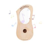 ZJchao Kit de Bricolage Lyre Construire Votre Propre Instrument de Basse Lyre Harp 7 String avec une clé de Réglage et un Sac de Concert pour les Débutants pour les Enfants et les