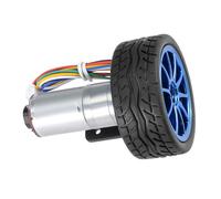 ZJchao Kit de Moteur d'encodeur de Voiture Intelligente avec Support de Montage et Roue de 65 Mm pour Voiture Intelligente et Robotique DC 12 V (Vitesse 60)