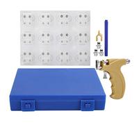 ZJchao Kit de piercing d'oreille, pistolet professionnel, en acier inoxydable, indolore, nombril, oreille, corps, outil de beauté avec ensemble de boucles d'oreilles, stylo d'asepsie et étui de