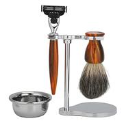 ZJchao Kit de Rasage des Hommes Professionnels 4pcs Ensemble de Rasoir Manuel Traditionnel avec Support de Brosse à Rasage en Acier en Acier Inoxydable pour Rangement trisé Sec