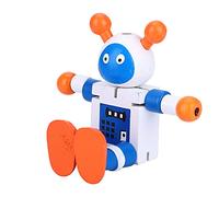 ZJchao Kits de Construction en Bois pour Enfants, Jouet Astrobot Jouet Robot en Bois Robot avec Sa Conception Flexible pour Les Garçons et Les Filles (White)