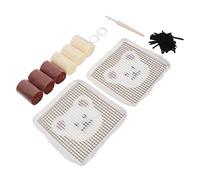 ZJchao Kits de Crochet de Verrouillage pour Adultes, Kits d'artisanat pour Adultes avec 1 Crochet à, 7 Fils, 2 Motifs de Grille et 2 Anneaux Suspendus