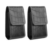 ZJchao Lot de 2 étuis pour Oxymètre de Pouls du Bout des Doigts, en Cuir PU, Portable, Anti-poussière, Anti-Choc, Moniteur de Saturation en Oxygène dans Le Sang, étui de Transport, étui