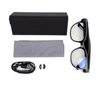ZJchao Lunettes Connectées à IA avec Caméra, Appareil Photo 13 MP, Traduction en Temps Réel, Appels Mains Libres et Musique, Enregistrement Vidéo HD, Protection Contre la Lumière