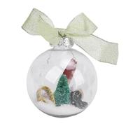 ZJchao Machine à Coudre Vintage Suspendue Boule à Neige, Ornement d'arbre de Noël, Capture Une Charmante Machine à Coudre Vintage, des Rouleaux de Tissu Vibrants (B)