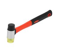 ZJchao Maillet en Caoutchouc, Tête en Caoutchouc Solide Double Face, Diamètre de 40 Mm avec Poignée en Fibre de Verre Haute Résistance et Poignée Antidérapante, pour L'installation de