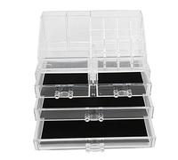 ZJchao Makeup Organizer Cosmetics Storage Affichage 3 Tiroirs Boîte PC Transparente avec Support de Rouge à Lèvres Iprofonce pour L'organisation de Comptoir de Salle de Bain