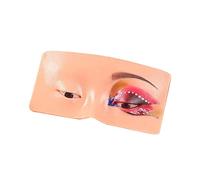ZJchao Makeup Practice Board 3D Face Skin Model for Eyeshadow Eyeliner Eyebrow Lash Mapping Training Traine (YELLOW)